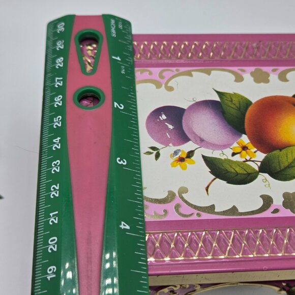 Vintage Metal Fricke & Nacke Tin Fruit Vanity Trinket Box Footed West Germany - Picture 14 of 15